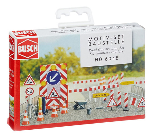 Busch 6048 Road Set Construccion Ho Bascula Scenery Kit