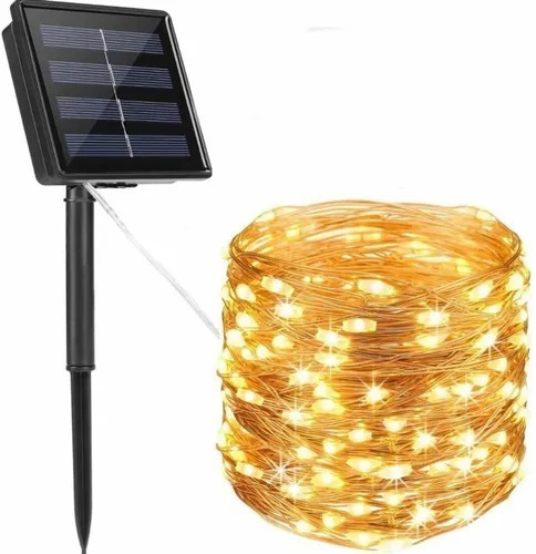 Cortina Cascada Solar Led Navideña Luz Hada 200 Led