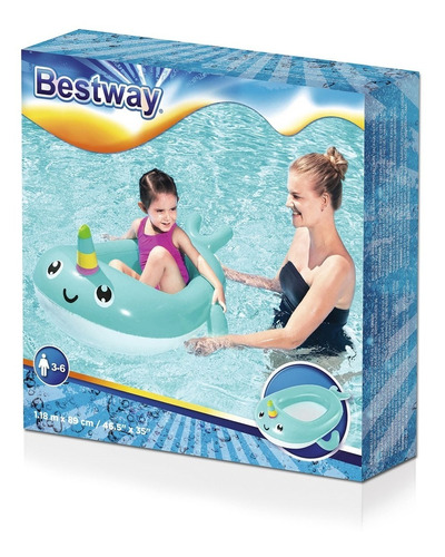 Bote Asiento Inflable Baby Narval 118x89 Cm Bestway