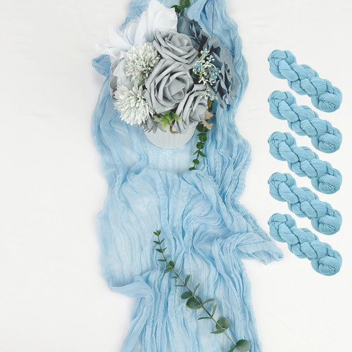 Mantel De Gasa Para Bodas, Camino De Mesa, 5 Piezas