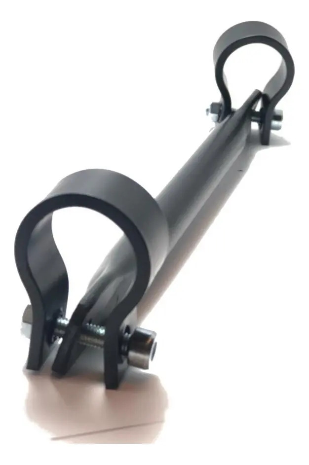 Travessa Aluminio Preto Barrinha Guidão Moto Bike GTA 19cm