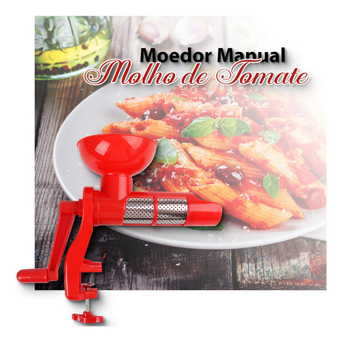 Máquina Moedor Espremedor Manual Molho De Tomate Caseiro