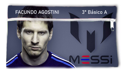 Estuche Marca Messi Personalizado Con Nombre Y Curso