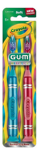 Cepillo Dental Gum Kids Crayola Metallics 5