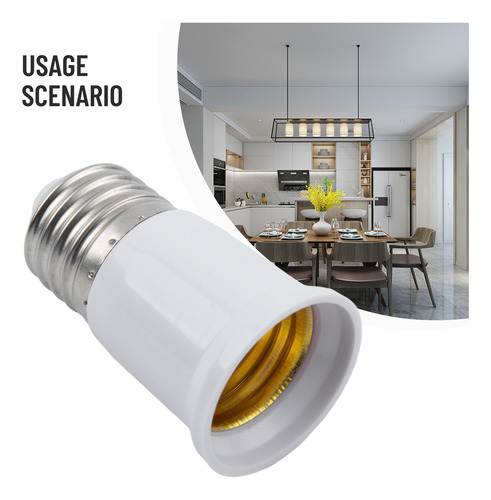 Base De Enchufe Extendida De Plástico E27 A E27 De 1 Pieza