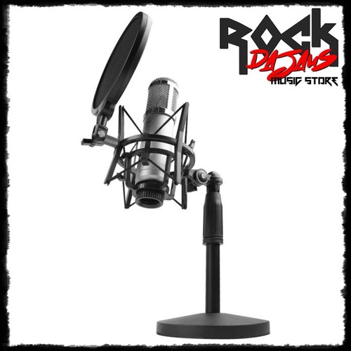 Kit Microfono Con Base Estudio Pro Fiddler - Rock Dajaus 