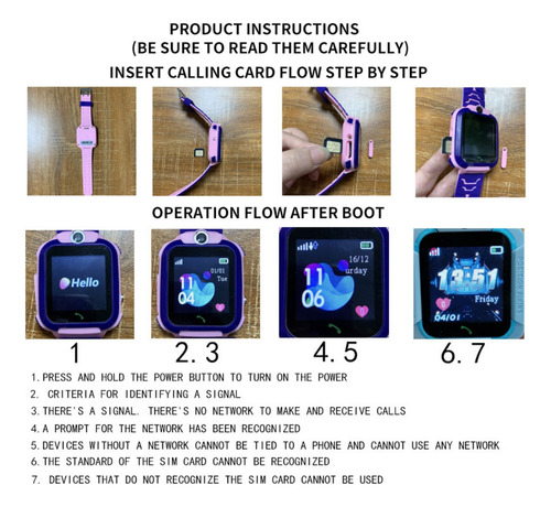 Q12 Niños Smartwatch 2g Full Hd Lcd Smartwatch Con Cámara Soporte Chip Sim, Música, Juegos X60 Color Rosa Azul 2g Smartwatch Sos Smartwatch