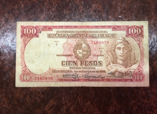 Uruguay Billete 100 Pesos, Bl114