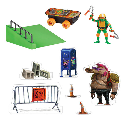 Figura De Fricción Tortugas Ninja Skateboard Juguete Interac