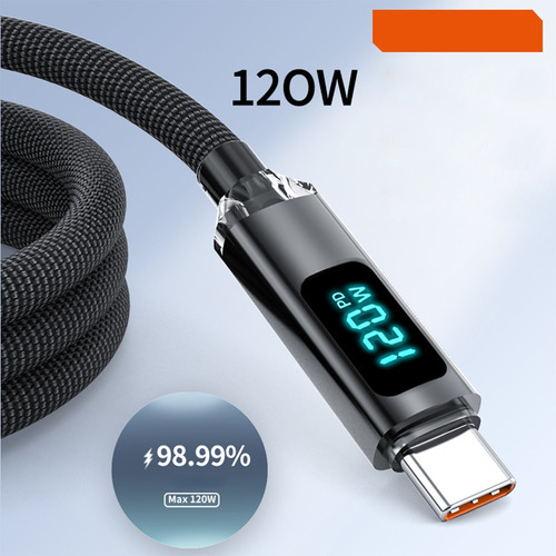 Cabo De Carregamento Rápido Tipo C De 120 W, Cabo De Dados