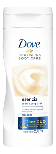  Crema hidratante para cuerpo Dove Nourishing Body Care Esencial en botella 200mL