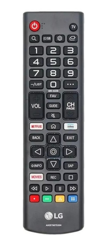 Control Remoto LG Original Con Netflix Y Amazon Akb75675304