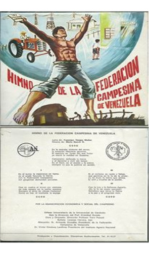 Lp Vinilo 33 Rpm Himno De La Federacion Campesina Venezuela