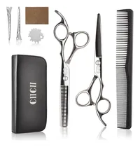 Comprar Tijeras Para Cabello Profesional Ciicii®, 6.7 Tijeras Barbero, Tijeras De Peluqueria, 8pzs Kit De Tijeras Cabello (Tijeras Para Degrafilar & Tijeras Cortar Pelo) Para Bricolaje Hogar Barberia.