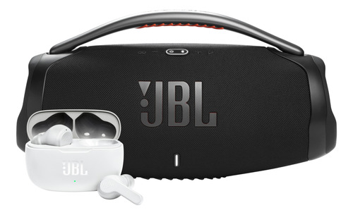 Caixa De Som Jbl Boombox 3 Com Fone Wave 200tws Branco Kit