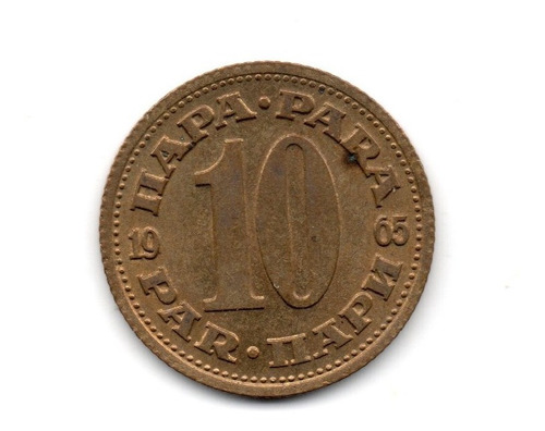 Yugoslavia Moneda 10 Para Año 1965 Km#44