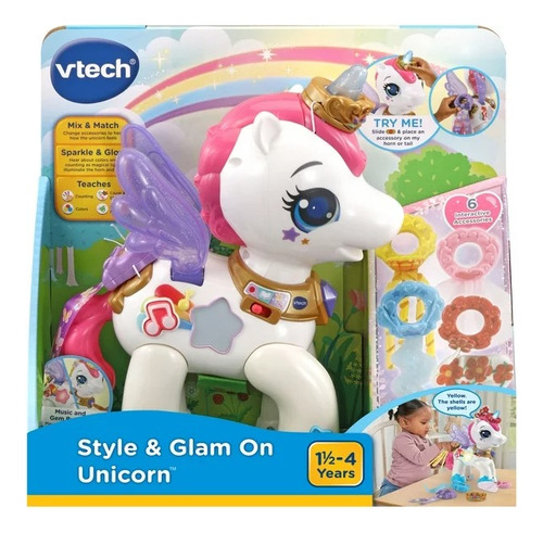 Vtech Unicornio Estilo Y Glamour Con Accesorios Coloridos