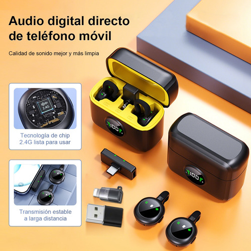 Micrófono Lavalier Reducción De Ruido Para Android/iPhone/pc