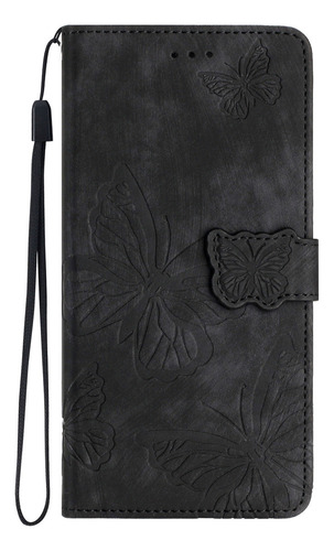 Funda Para Huawei Nova5t/honor 20/9x Lite, Cartera, Soporte Para Pulsera, Ranura Para Pulsera, Piel Estampada Con Mariposas