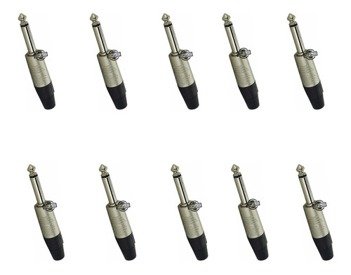 Kit 6 Pares Plug Rean By Neutrik P10 Mono Nickel Rp2c