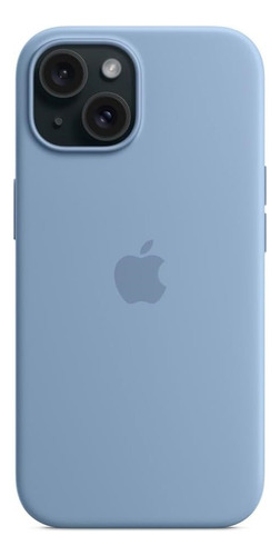 Funda Original Apple Silicona Magsafe iPhone 15 Azul Winter