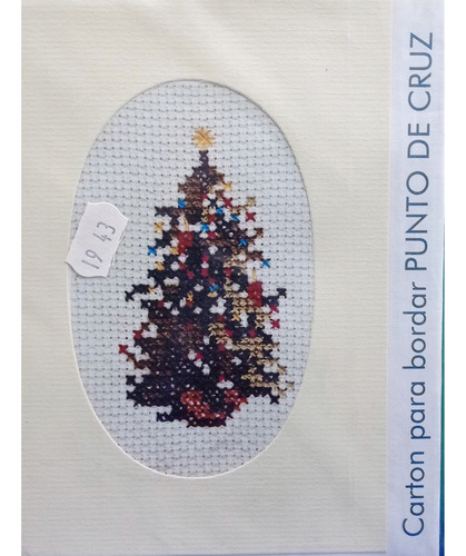 Kit Tarjeta Navideña Para Bordado Punto Cruz