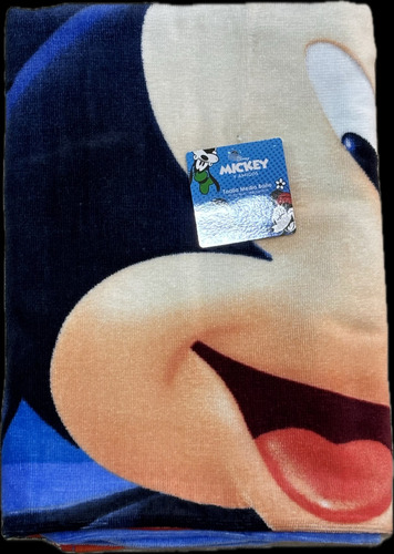 Toalla Baño America Colap Premun. 100% Algodón. Infantil Color Azul Mickey