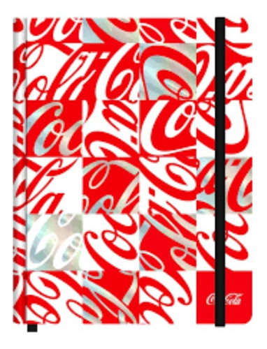 Cadeneta G Anotação Coca-cola Quadrados Capa Dura 80 Folhas Cor da capa Branco