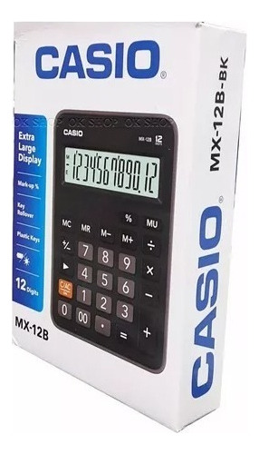 Calculadora Casio 12 Dígitos Mediana Correctora Nueva Negra