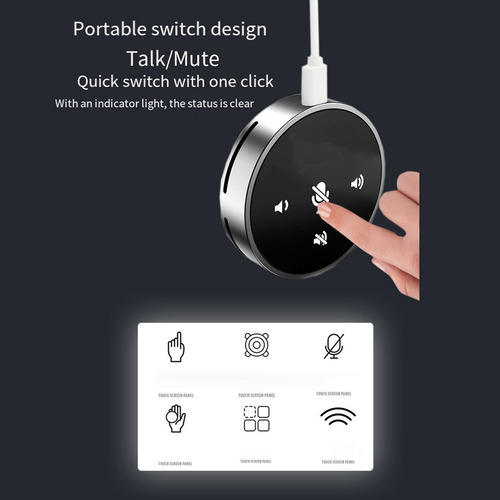 Microfone Usb, Alto-falante De Conferência, 360 Graus, Omnid