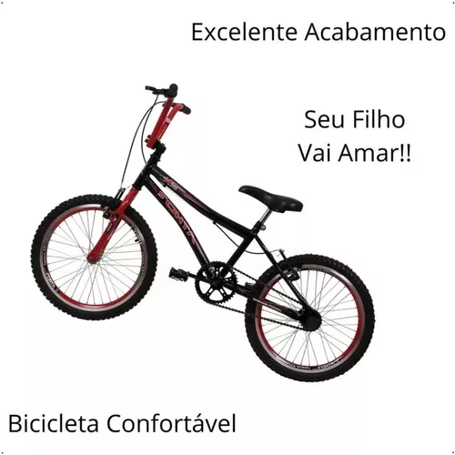 Bicicleta Aro 20 Quadro Freio V-Brake Cross Bike Edition Aço Creme