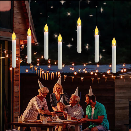 Luzes Decorativas Penduradas, Velas Eletrônicas E Um Salão D