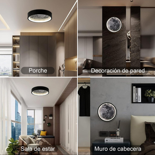 Lámpara De Pared Led Decorativa De Techo Moderna De Luna
