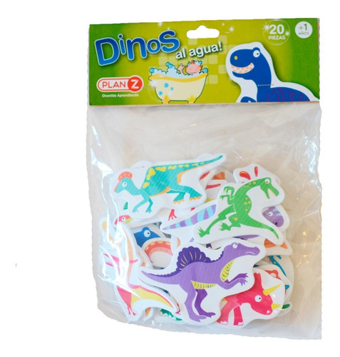 Imagen 5 de 10 de Juguete Agua Bebes Dinos Goma Eva Infantil