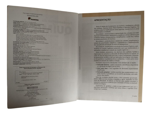 Livro Fundamentos Da Química - Volume Único (4a Edição) (Usado)