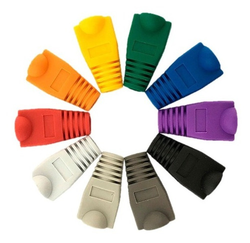 Botas De Colores Para Plug  Rj45 Cat 5e 100pz Zw