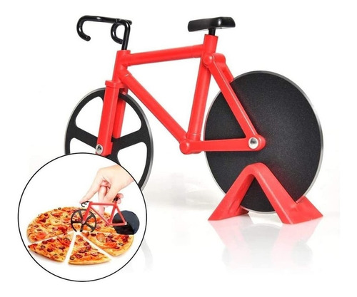 T&F muy afilada y fácil de limpiar rueda de acero inoxidable Cortador de pizza para bicicleta ideal para regalar 