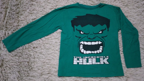 Remera Niño Manga Larga Hulk