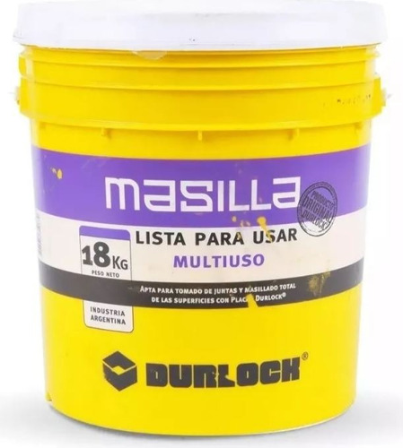 Masilla Durlock 18 Kg - Multiuso Lista Para Usar Enduido Eg