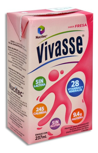 Vivasse Dieta Polimerica Sabor Fresa 27 Piezas