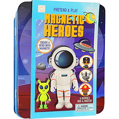 Hapinest Magnetic Heroes Pretend And Play Travel Playset Toy