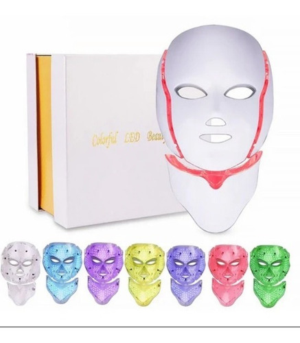 Mascarilla Led 7 Colores (diodo) Con Electroestimulacion