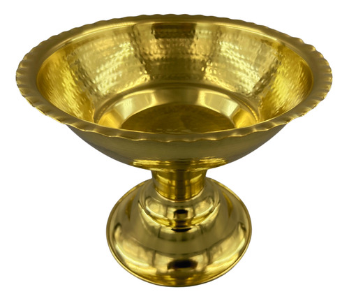 Fruteira De Mesa Alta Elegante Dourada G Cor Dourado