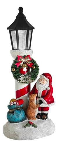 Estatua De Papá Noel Que , Adorno Navideño Luminoso,