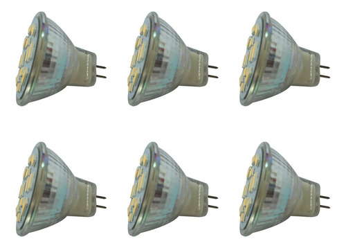 Foco Led Gu4 (mr11) De 6 W Mr11 12 Smd 5730 570 Lm 12 V,