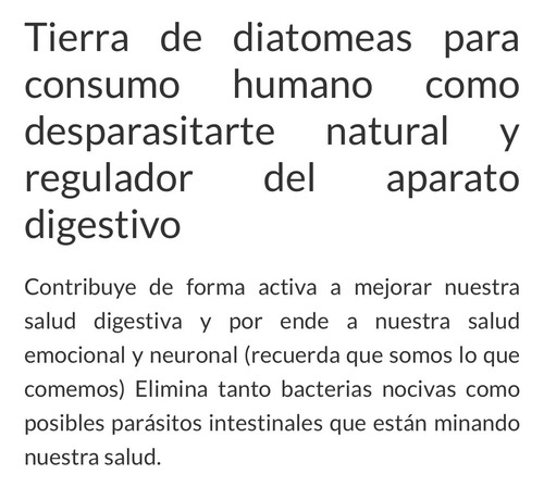 Tierra De Diatomeas. Elimina Metales Pesados
