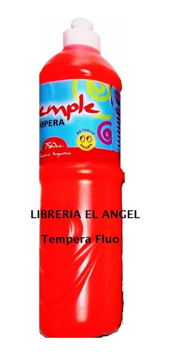 Tempera Fluo Botella 750ml Jardin Escuela Varios Colores
