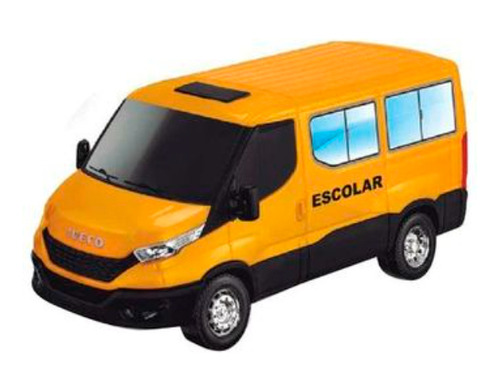 Camioneta Escolar Iveco En Caja 30x14x14cm - Ikusual49
