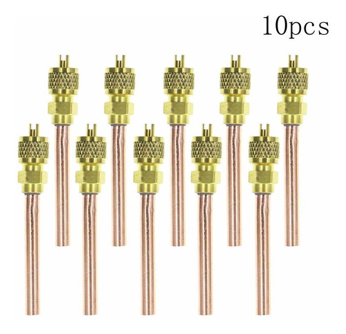 Autokay 10 Piezas Vástago Hvac Sistema Schrader Vacío 1/4  S