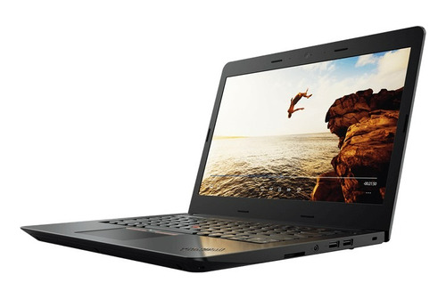Notebook Lenovo ThinkPad E470 preta 14", Intel Core i5 7200U  8GB de RAM 240GB SSD, Intel Graphics 620 60 Hz 1366x768px Windows 10 Pro